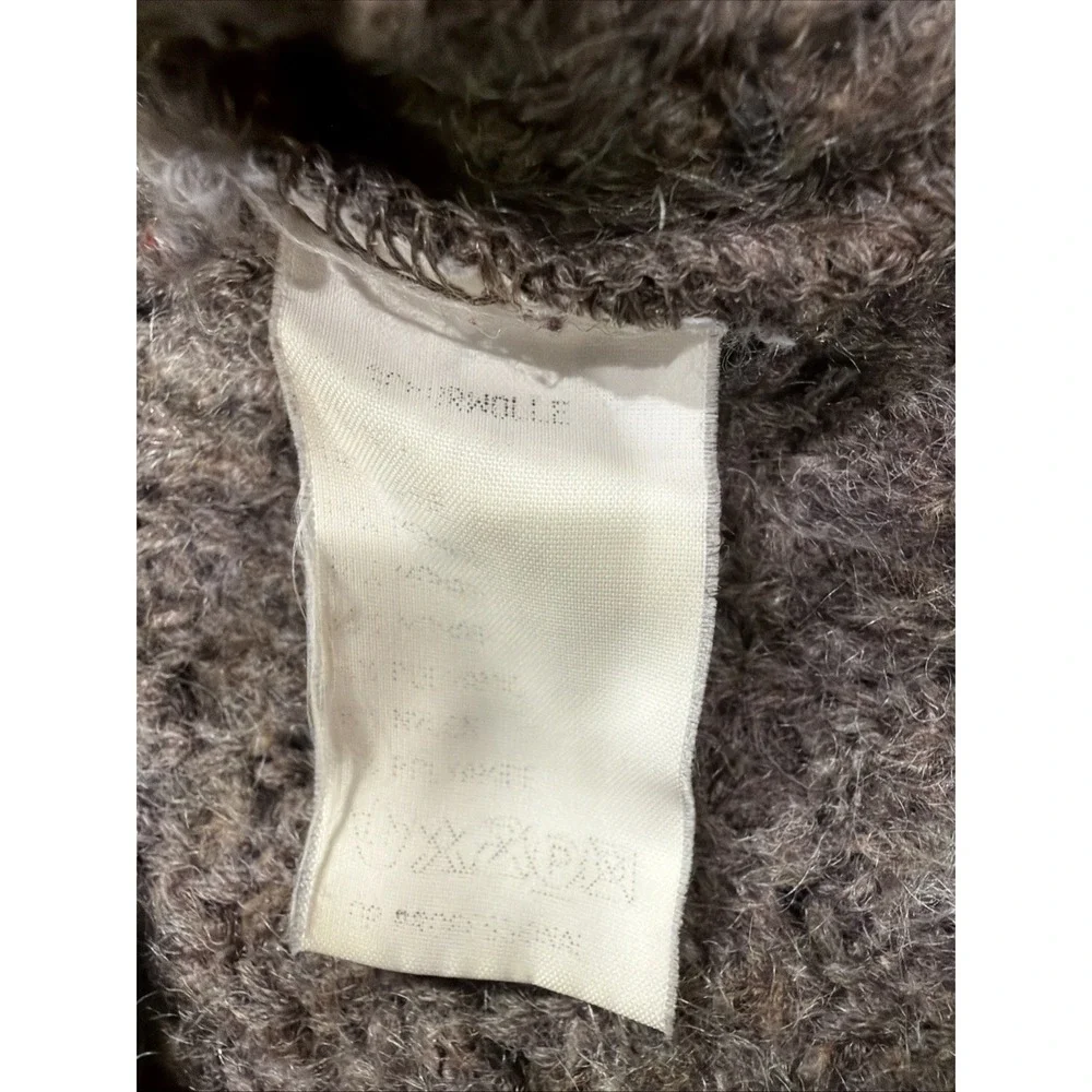 Geiger Sweater Womens Medium/Large Size 38 Brown Ribbed Turtleneck 100%‎ Wool